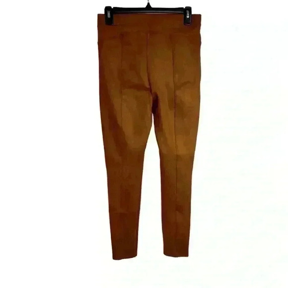 SPANX Faux Suede Leggings High Rise Rich Caramel Size Medium - Picture 8 of 12